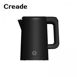 K-0106 Creade 1L 1000W Double Layer SUS 304 Cordless Electric Kettle With Retractable Cable Base