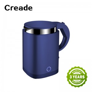 K-0801 Creade Medical Grade SUS 316 0.8L Strix Small Hotel Electric Kettle With Tray Set
