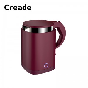 K-0801 Creade Medical Grade SUS 316 0.8L Strix Small Hotel Electric Kettle With Tray Set