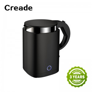 K-0801 Creade Medical Grade SUS 316 0.8L Strix Small Hotel Electric Kettle With Tray Set
