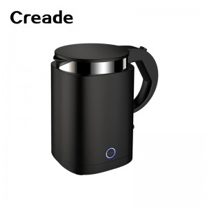 K-0801 Creade Medical Grade SUS 316 0.8L Strix Small Hotel Electric Kettle With Tray Set