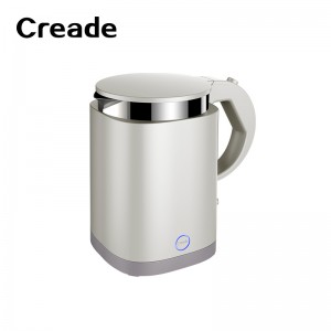 K-0801 Creade Medical Grade SUS 316 0.8L Strix Small Hotel Electric Kettle With Tray Set