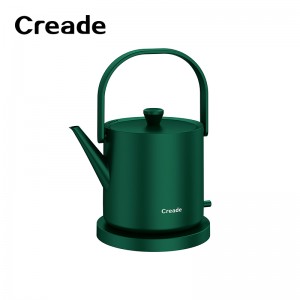 K-0806 Creade Long Sprout Vintage Stainless Steel Unique Small Single Layer Electric Kettle Tea Maker