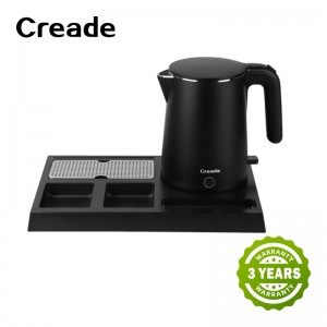 Hotel Black Serving Welcome Tray Set with Kettle China Supplier