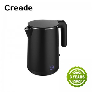 K-0105 Creade 1L Strix Double Layer Seamless Small Hotel Appliance Electric Kettle