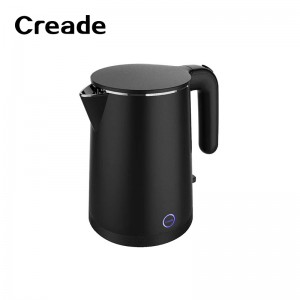 K-0105 Creade 1L Strix Double Layer Seamless Small Hotel Appliance Electric Kettle