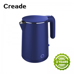 K-0105 Creade 1L Strix Double Layer Seamless Small Hotel Appliance Electric Kettle