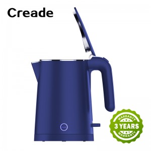 K-0105 Creade 1L Strix Double Layer Seamless Small Hotel Appliance Electric Kettle