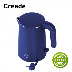 K-0105 Creade 1L Strix Double Layer Seamless Small Hotel Appliance Electric Kettle